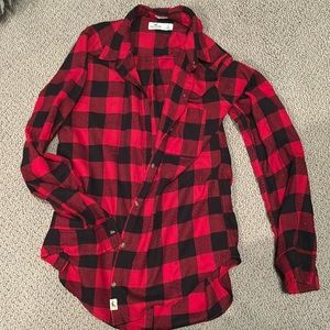 hollister flannel, barley worn